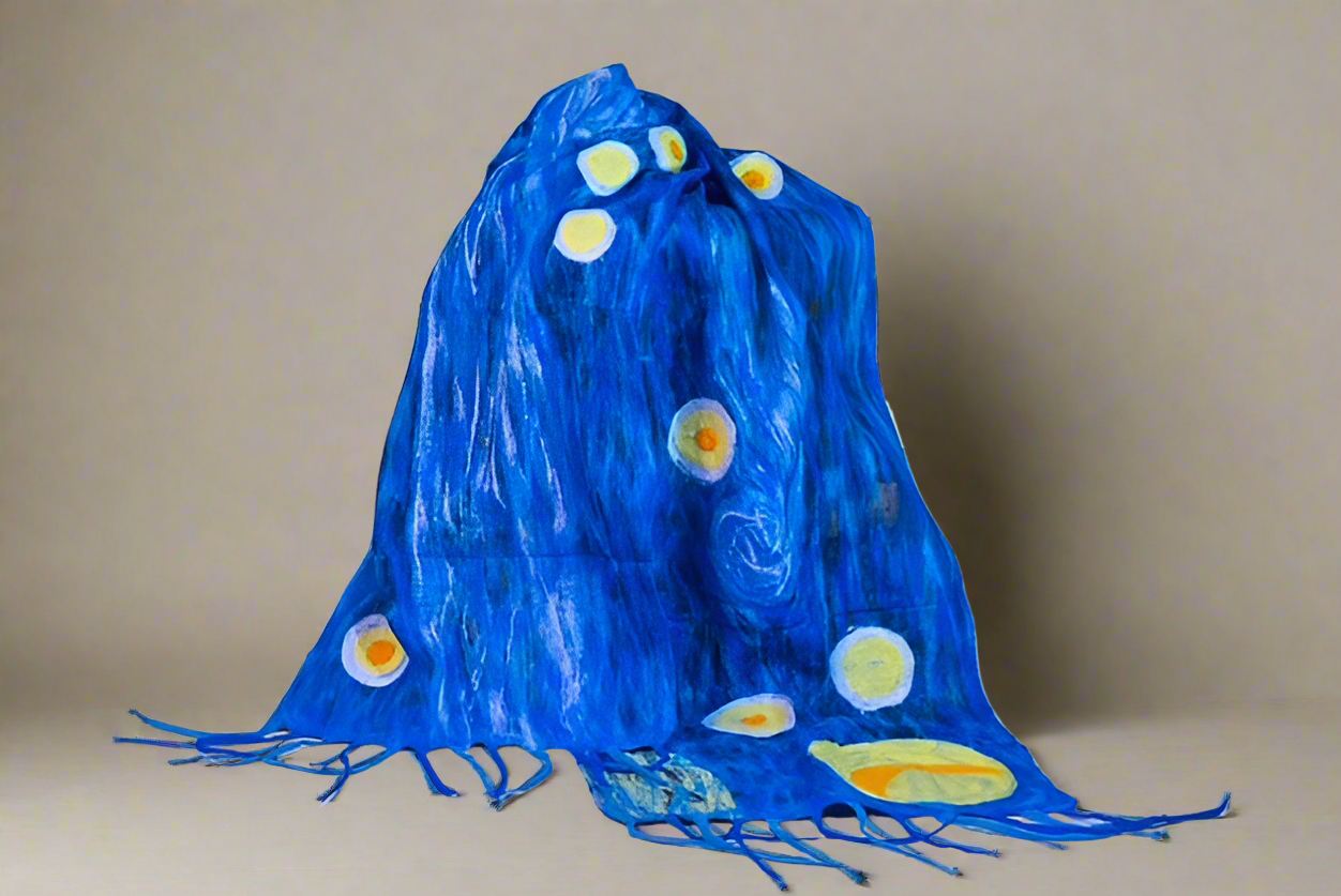 Nepalese Handcrafted Scarf - The Starry Night